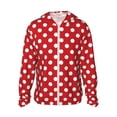 thumbnail image 2 of Lsque Red Polka Dot UPF 50+ Lightweight Sun Protection Men's Women's Long Sleeve Shirt, Hoodie Performance -Medium, 2 of 9