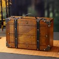 thumbnail image 4 of Synthetic Wood Suitcase, Versatile Decorative Storage Box  for Household Goods, 4 of 7