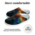 thumbnail image 6 of Fotbe Bioluminescent Underwater Flower Pattern Women's Fuzzy Curly Fur Memory Foam Loafer Slippers Indoor Outdoor Slippers Winter Home Shoes-37/38, 6 of 7