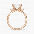 thumbnail image 4 of ESTE ORIGIN 2.00Ct Lab-Grown Princess Cut Diamond Three-Stone Ring – IGI Certified, Pavé Band in 18K Rose Gold for Women, 4 of 5