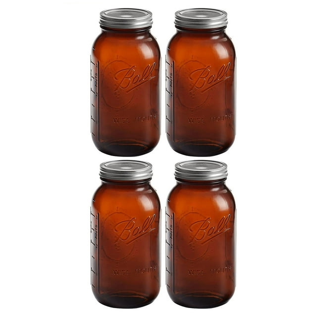 Ball Collection Elite 12 Gallon Wide Mouth Amber Canning Jars 4 Pack