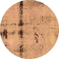 thumbnail image 1 of Ahgly Company Indoor Round Abstract Brown Modern Area Rugs, 4' Round, 1 of 4