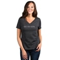 thumbnail image 2 of See You Soon Women's Fashion Relaxed V-Neck T-Shirt Tee Charcoal Grey Small, 2 of 5