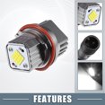 thumbnail image 3 of Ofertas únicas 1 par de bombillas LED de ojo de ángel 80W 6000K bombillas de faros blancos para BMW E83 X3 2006-2007, 3 of 8