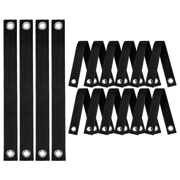 16Pcs 15.74 inch Tree Straps for Staking with Grommet for Guying/Staking Newly Planted Saplings and Hurricane Protection,16 x Tree Straps,Black