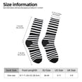 thumbnail image 2 of Balery Black And White Stripes Calcetas Largas con Estampado para Hombre y Mujer – Suaves y Transpirables, Talla Única (US 5-11), 2 of 6