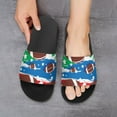 thumbnail image 6 of GZHJMY Stylish Slides for Women Men, Rugby Theme Soft Flexible Slip-on Sandals Slippers, 6 of 7