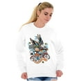 thumbnail image 3 of Betty Boop Biker American Eagle Women Plus Size Sweatshirt Brisco Brands 2X, 3 of 5