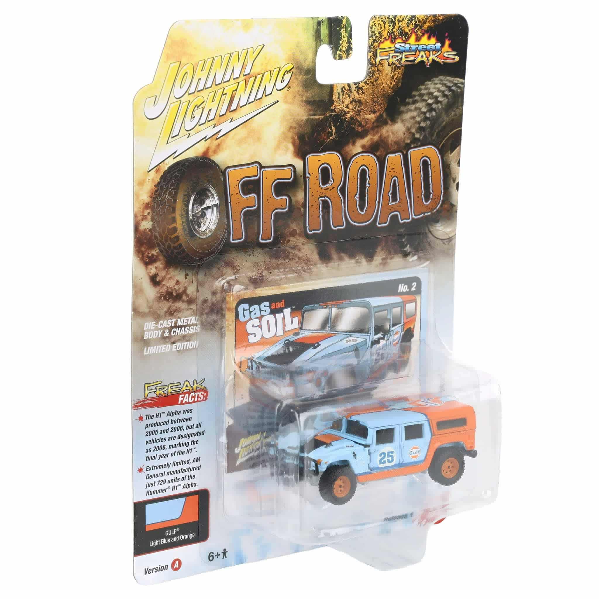 thumbnail image 2 of Johnny Lightning 1:64 Street Freaks Ver A 2006 Hummer H1 Alpha Blue, 2 of 3