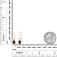 thumbnail image 6 of Gem Stone King 14K Yellow Gold Red Rhodolite Garnet and Lab Grown Diamond Earrings for Women | 1.93 Cttw | Gemstone January Birthstone | Oval 7X5MM, 6 of 6