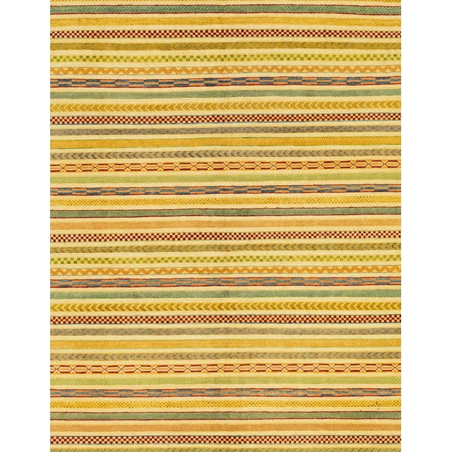 Ahgly Company Tapis d'Intérieur Rectangulaire Abstrait Orange, 2 Pieds x 5 Pieds