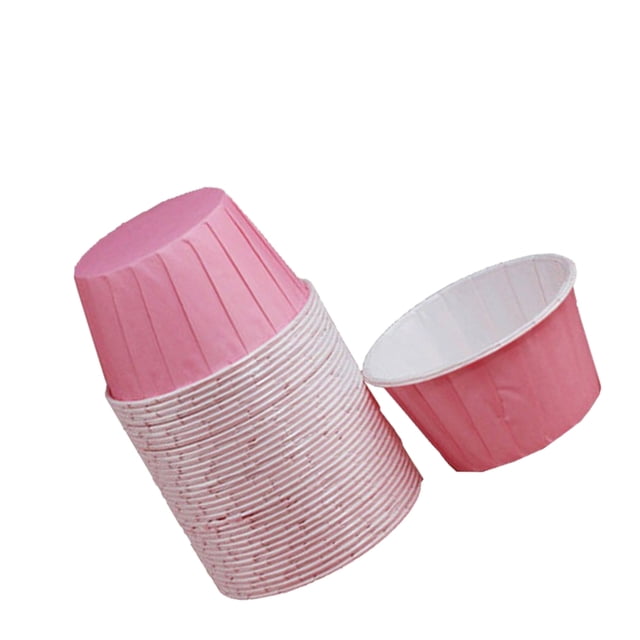 Wosthever 50 Uds. De vasos para helado de 200ml, cuencos de papel de un solo para postres, recipientes para comida para llevar, bandeja para Type2 NO2