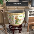thumbnail image 4 of Red Lantern Large 18" Satsuma Birds & Flowers Porcelain Fishbowl Planter, 4 of 6