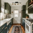 thumbnail image 2 of Modern Farmhouse 4-Light Gold Semi-Flush Mount Ceiling Light Track Lighting Industrial Spotlights - L 19.5" x W 6.5" x H 4.5" Black and Gold, 2 of 5