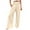 Beige, variant on Charmgo Linen Pants Women, Women Comfy Baggy Wide Leg Pants Summer Flowy High Waisted Palazzo Beach Pants with Pockets, Flowy Pants for Women Beige L