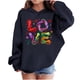 thumbnail image 1 of Sudadera con capucha y estampado de corazón de San Valentín, sudadera de manga larga para niños y niñas, chaqueta para niñas de talla mediana y grande., 1 of 7