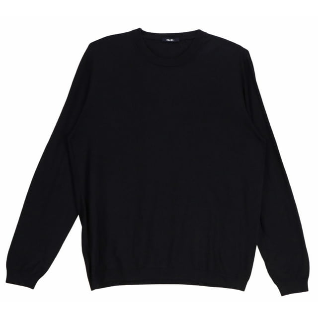 Pull Col Rond en Coton Bleu Marine pour Hommes - XL