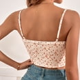 thumbnail image 4 of Wycnly Summer Saving Camisole for Women Womens Summer Tops Going out Slim Spaghetti Strap Corset Cropped Top Trendy Floral Print Sleeveless Tee Tops Girls Sleeveless Shirt, 4 of 5