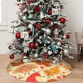 thumbnail image 5 of Sikiie Autumn Animal Maple Leaves 30-48 inches {designName} Print Christmas Tree Skirt Snowman Xmas Tree Skirt with Edge Christmas Decorations for Holiday Party-36", 5 of 7