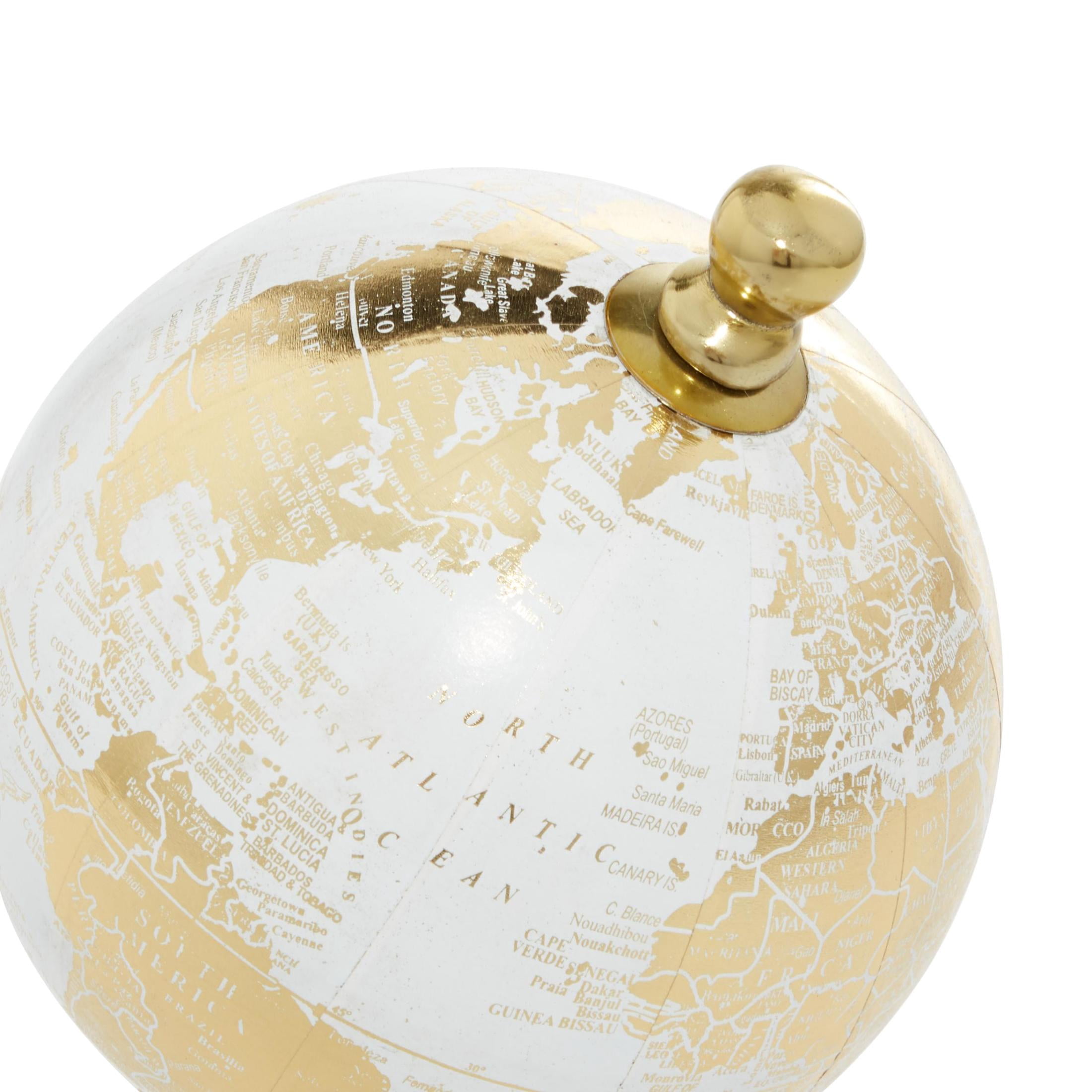 DecMode 5" Gold Globe with Marble Base