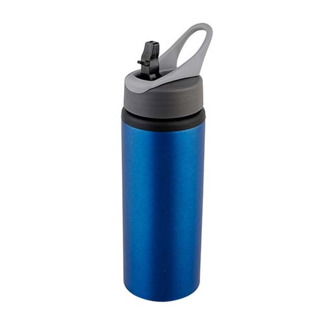 Paquete con 20 piezas de Cilindro popote integrado, azul 7.3 x 24