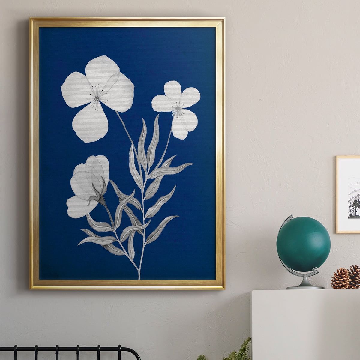 Indigo Sketch I Premium Framed Print - Ready to Hang