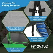 Machrus Upper Bounce Trampoline Safety Enclosure Net, Fits 8 FT Round Frame, Using 6 Poles (or 3 Arches) - Adjustable Straps- Net Only