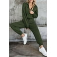 thumbnail image 3 of PRETTYGARDEN Women's 2 Piece Sweater Set Pullover Zip Up Sweatshirt Jogger Sweatpants Tracksuit Casual Outfit, 3 of 6