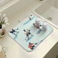 thumbnail image 4 of Yayeee Dish Drying Mat for Kitchen Counter 16" x 18" Microfiber Super Absorbent Coffee Decorative Pad, Ice Play, 4 of 9