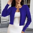 thumbnail image 2 of MSJUHEG Crop Cardigan Crew Neck Button Down Cropped Knit Cardigan Open Front Hooded Lightweight Cardigans Crop Cardigan Sweater Coat for Fall and Winter C Xl, 2 of 5