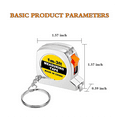 thumbnail image 3 of 50 Pcs Keychain Tape Measure, Functional Pocket Tape Measure, Small Tape Measure Retractable, 3Ft, 3 of 7