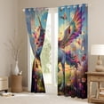 thumbnail image 3 of Manfei 3D Magic Unicorn Black Out Curtains,Colorful Butterflies Curtains Pack of 2 (42x63 Each),Dreamy Angel Wings Bedroom Curtains For Girl,Microfiber Bedroom Decor, 3 of 6