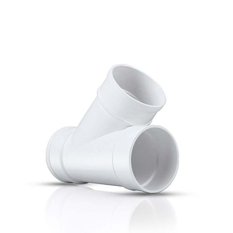 1Pc PVC Wye Connector Solvent Weld Sewer and Drain Pipe Fitting Wye Hub Fitting Drain Line