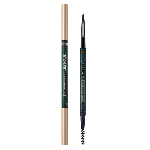 Lápiz de cejas de larga duración - Punta fina de 1,5 mm, doble punta, resistente al agua - para cejas naturales en salones y en casa