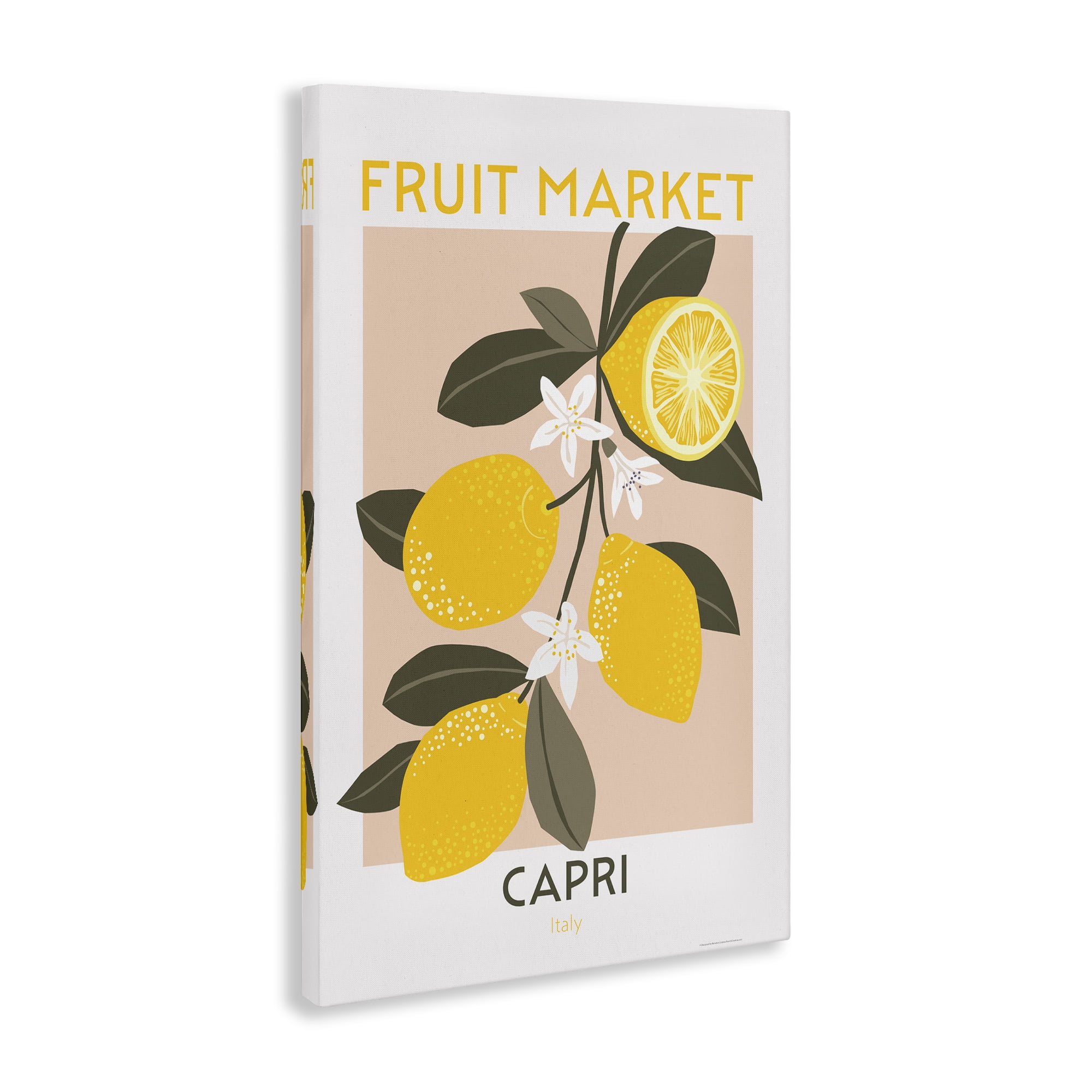 Stupell Industries Fruit Market Lemon Branch Food & Beverage Painting Wrapped Canvas Art Print Wall Art, 24 x 36