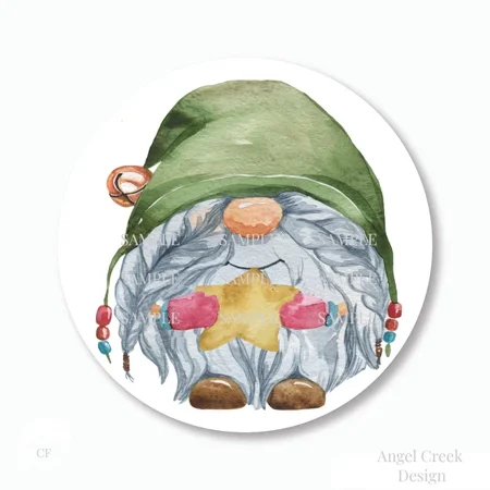 DOPASTICKER Gold Star Gnome Scrapbook Stickers Phone Decal Water Bottle Stickers Cars Stickers Water Bottle Stickers For Kids