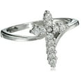 thumbnail image 2 of Clear Cubic Zirconia Christian Cross Ring Sterling Silver Size 13, 2 of 3