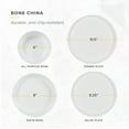 thumbnail image 5 of Table 12 16-Piece Natural White Bone China Coupe Dinnerware Set, Service for 4, 5 of 7