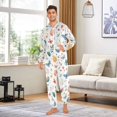 thumbnail image 6 of FORMRS Onesies Pajama for Adults Unisex Hoodie Winter Jumpsuit One Piece Sleepwear, Sizes S-2XL, Red Easter Eggs, 6 of 7
