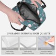 thumbnail image 3 of Uemuo Flamingo Printed Lunch Bag Lunch Box Reusable Insulated Lunch Tote Bag, Leakproof Thermal Cooler Sack Food Handbags Case High Capacity, 3 of 5