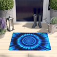 thumbnail image 2 of Blue Tie Dye Spiral Pattern Flannel Non Slip Door Rugs,Washable Door Mats Indoor,Decorative Door Mats,Dirt-Resistant and Absorbent Doormat for Entrance,Bedroom,Kitchen,Bathroom,31.5x17in(80x43cm), 2 of 4
