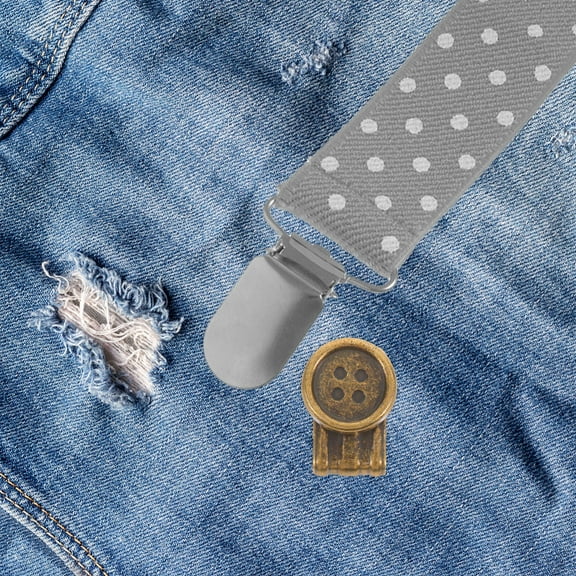 PBPBOX 4Pcs Brown Metal Suspenders Clips Movable No Sew Button End Brace for Pants Hats