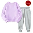 thumbnail image 2 of Otqutp 1-10 Years Girls 2 Piece Outfits Fashion Tracksuit Long Sleeve Round Neck Pullover Sweatshirt Sweatpants Jogger Set Sweatsuit(PP4,6-7 Years), 2 of 4