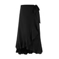 thumbnail image 1 of Vedolay Long Skirt Women's Plus-Size Knee Length Full Skater Skirt,Black M, 1 of 5
