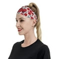 thumbnail image 4 of Wukai Red Hawthorn Sports sweatband,Men & Women Sweatband Headband for Running, Cross Training, Racquetball, Working Out, 4 of 7