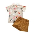 thumbnail image 1 of Summer 2PCS Toddler Kid Baby Boy Summer Button Tops Shirt Short Pants Outfit Set Clothes, 1 of 4