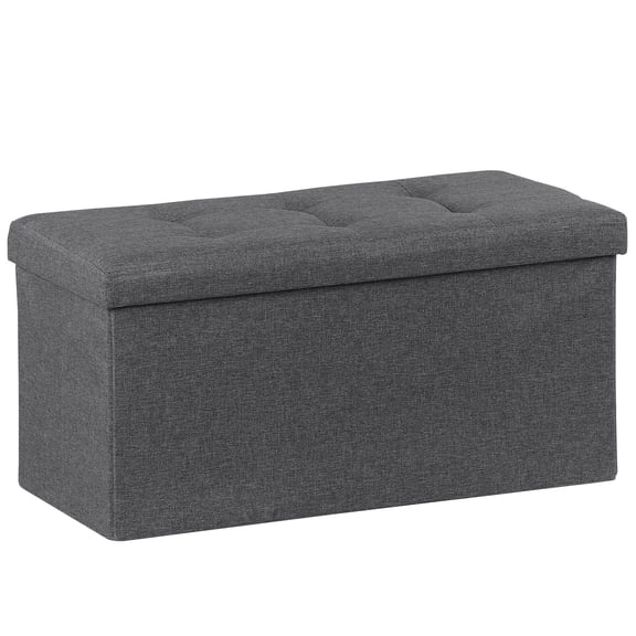 ZENSTYLE Folding Storage Ottoman Bench 30" Footrest Stool Bed End Bench Storage Chest with Comfortable Seat