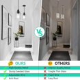 thumbnail image 2 of 3 Pack Industrial Pendant Lights,Adjustable Hanging Light Fixtures,Seeded Glass Shade Pendant Lighting, 2 of 12