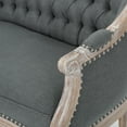 thumbnail image 5 of GDF Studio Phillips Traditional Fabric Tufted Upholstered Loveseat, Dark Gray and Antique, 5 of 8