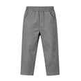 thumbnail image 5 of BLVB School Uniform Pants for Boys Pull-On Elastic Waist Straight Fit Dress Pants for Kids with Pockets(Gray,14-15 Years), 5 of 9